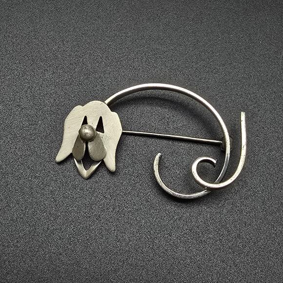 Sterling Silver Dog Brooch Beau Sterling Hound Dog Lover Gift - Picture 5 of 10